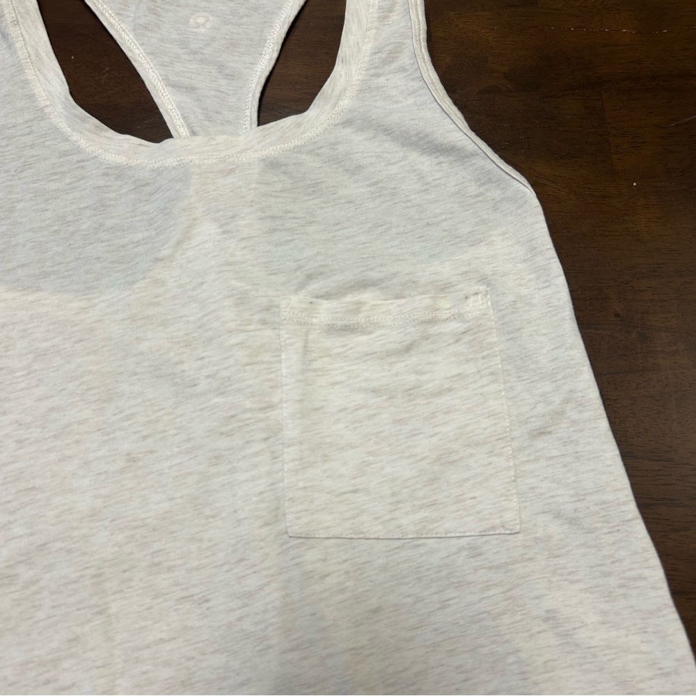 Lululemon Yogi Racerback Tank Top in Heathered Angel White Cream Size 0 - Picture 7 of 11